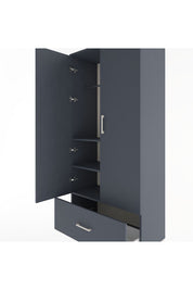 Hyperion Dolap 3 Raflı Tek Çekmeceli Tek Askılı 88x44x195 - S60M010V5B
