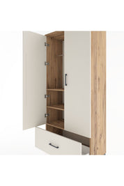 Hyperion Dolap 3 Raflı Tek Çekmeceli Tek Askılı 88x44x195 - S60M010V7B