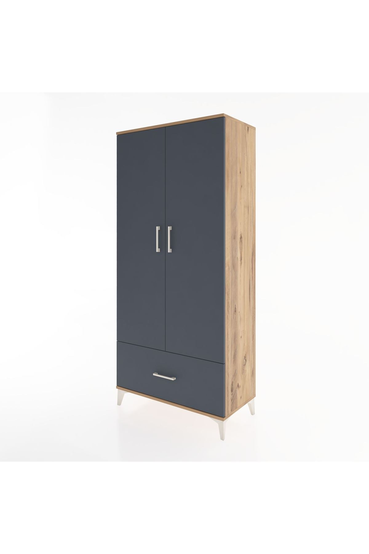 Hyperion Dolap 3 Raflı Tek Çekmeceli Tek Askılı 88x44x195 - S60M010V8B