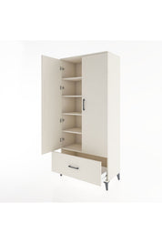 Hyperion Dolap 5 Raflı Tek Çekmeceli 2 Kapaklı 88x44x195 - S60M011V1B