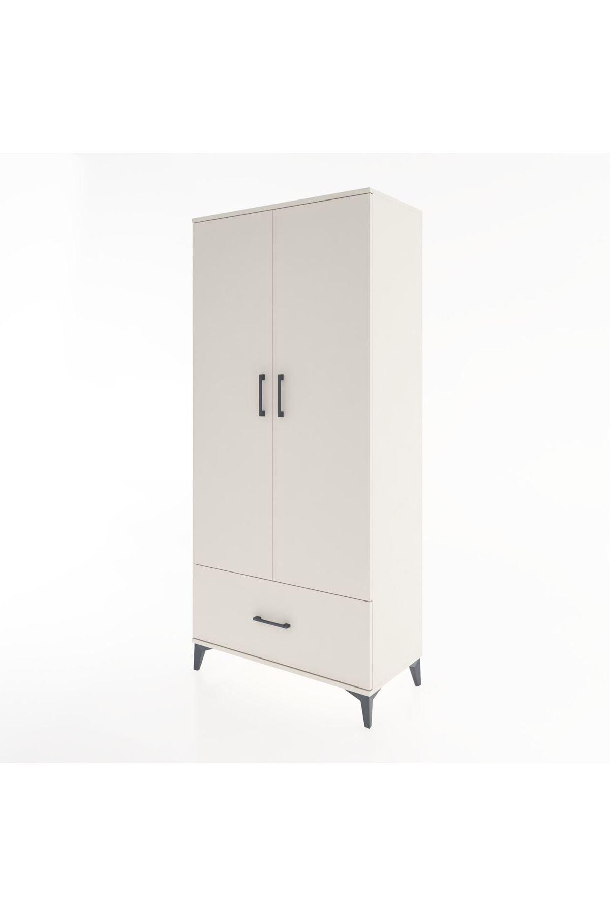 Hyperion Dolap 5 Raflı Tek Çekmeceli 2 Kapaklı 88x44x195 - S60M011V1B