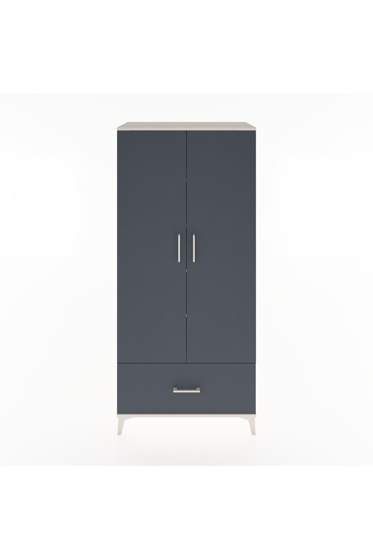 Hyperion Dolap 5 Raflı Tek Çekmeceli 2 Kapaklı 88x44x195 - S60M011V2B