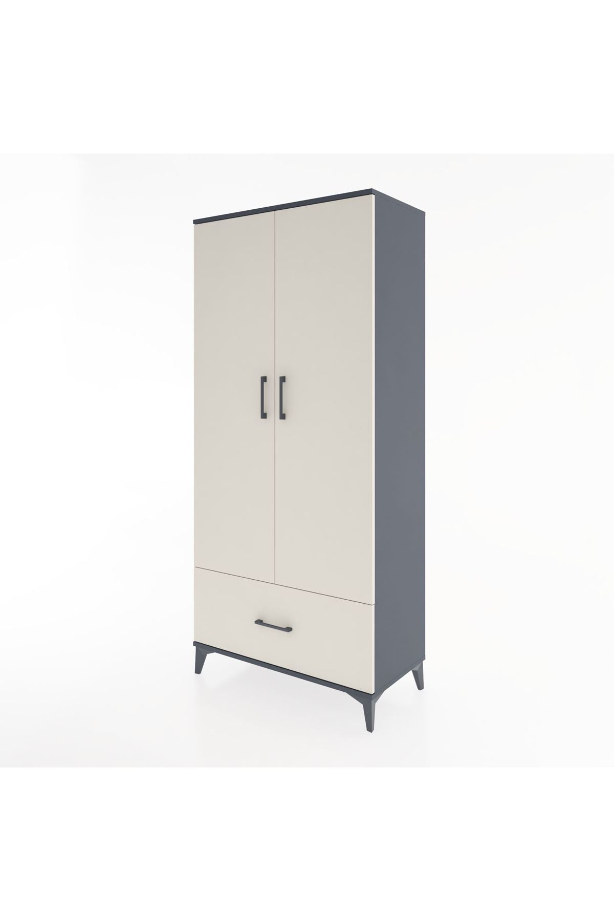 Hyperion Dolap 5 Raflı Tek Çekmeceli 2 Kapaklı 88x44x195 - S60M011V4B