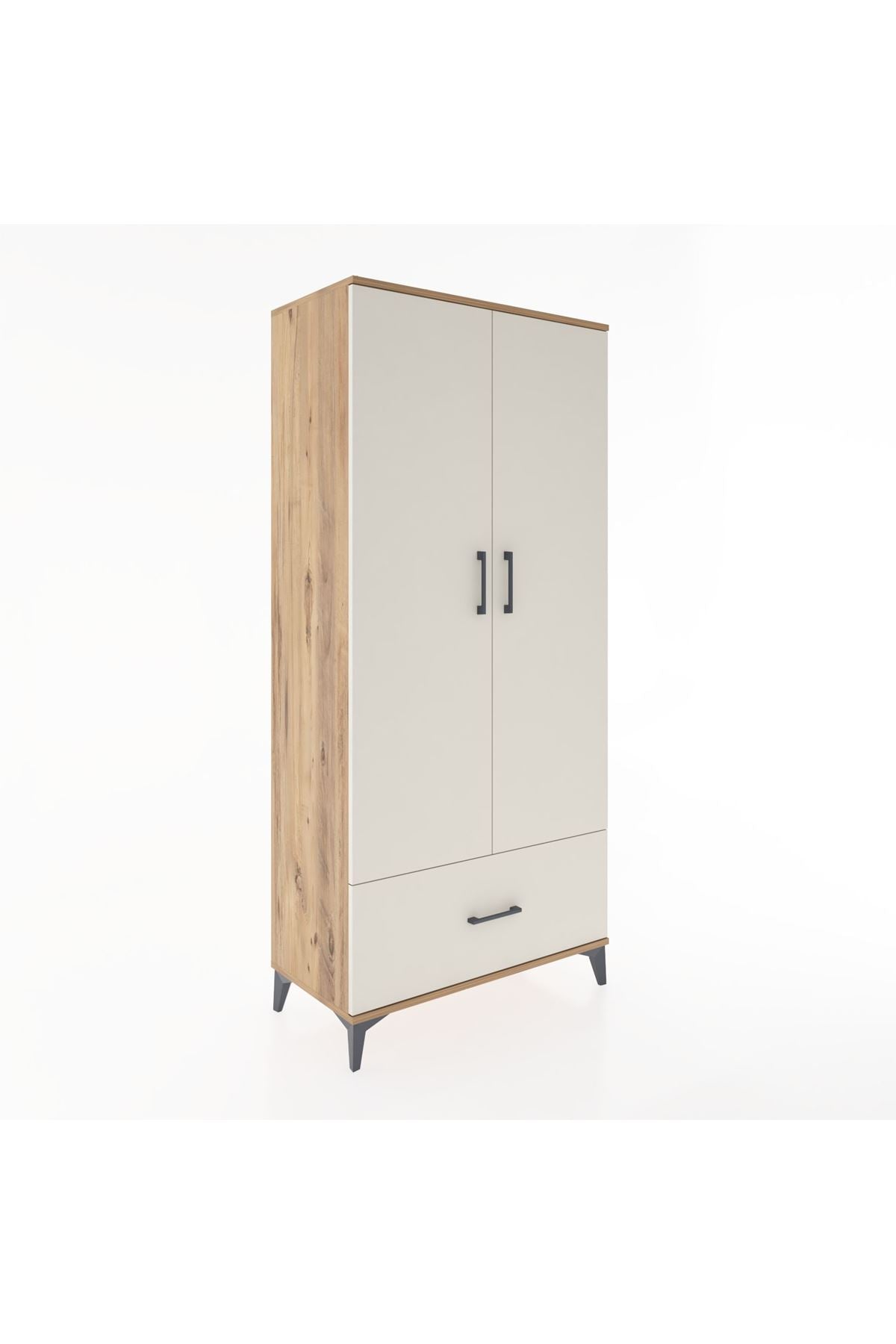 Hyperion Dolap 5 Raflı Tek Çekmeceli 2 Kapaklı 88x44x195 - S60M011V7B