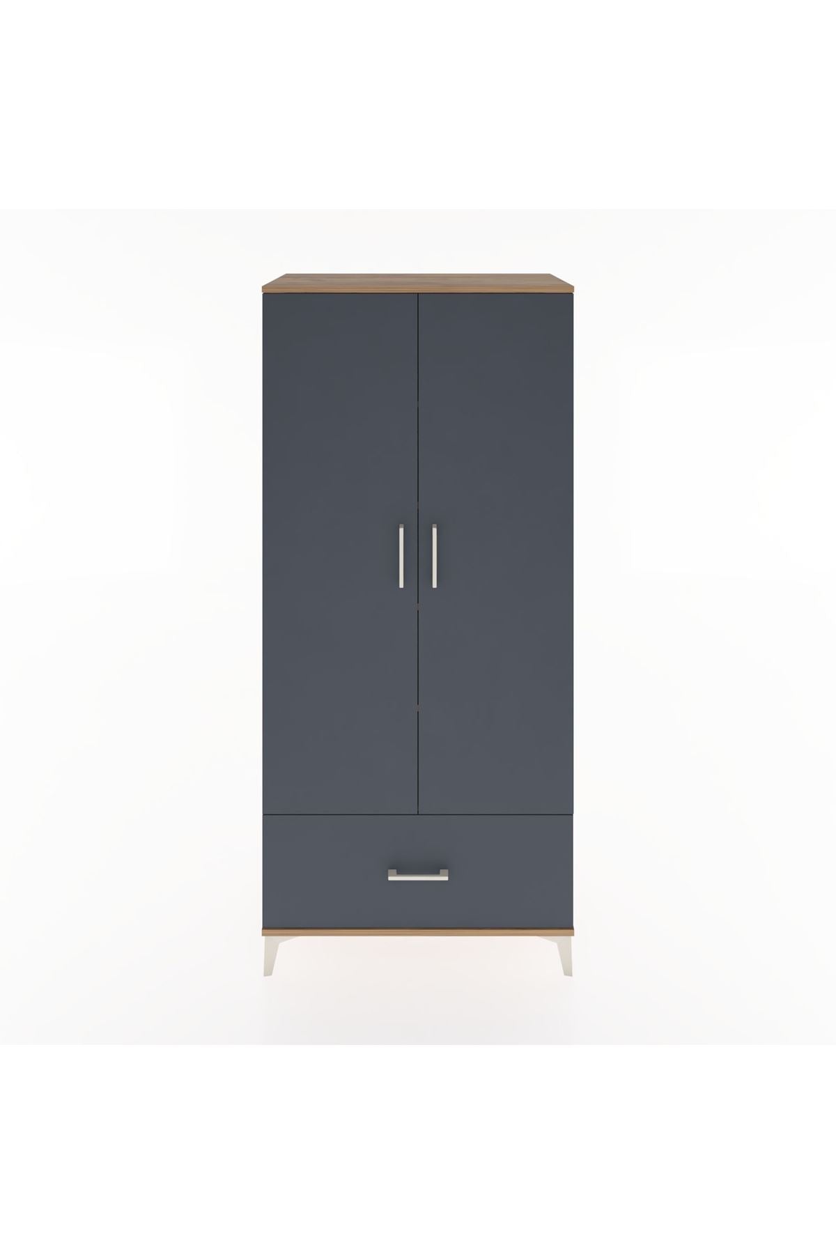 Hyperion Dolap 5 Raflı Tek Çekmeceli 2 Kapaklı 88x44x195 - S60M011V8B