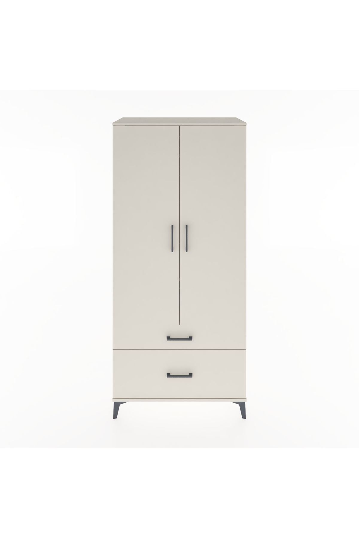 Hyperion Dolap 2 Raflı 2 Çekmeceli Tek Askılı 88x44x195 - S60M013V1B