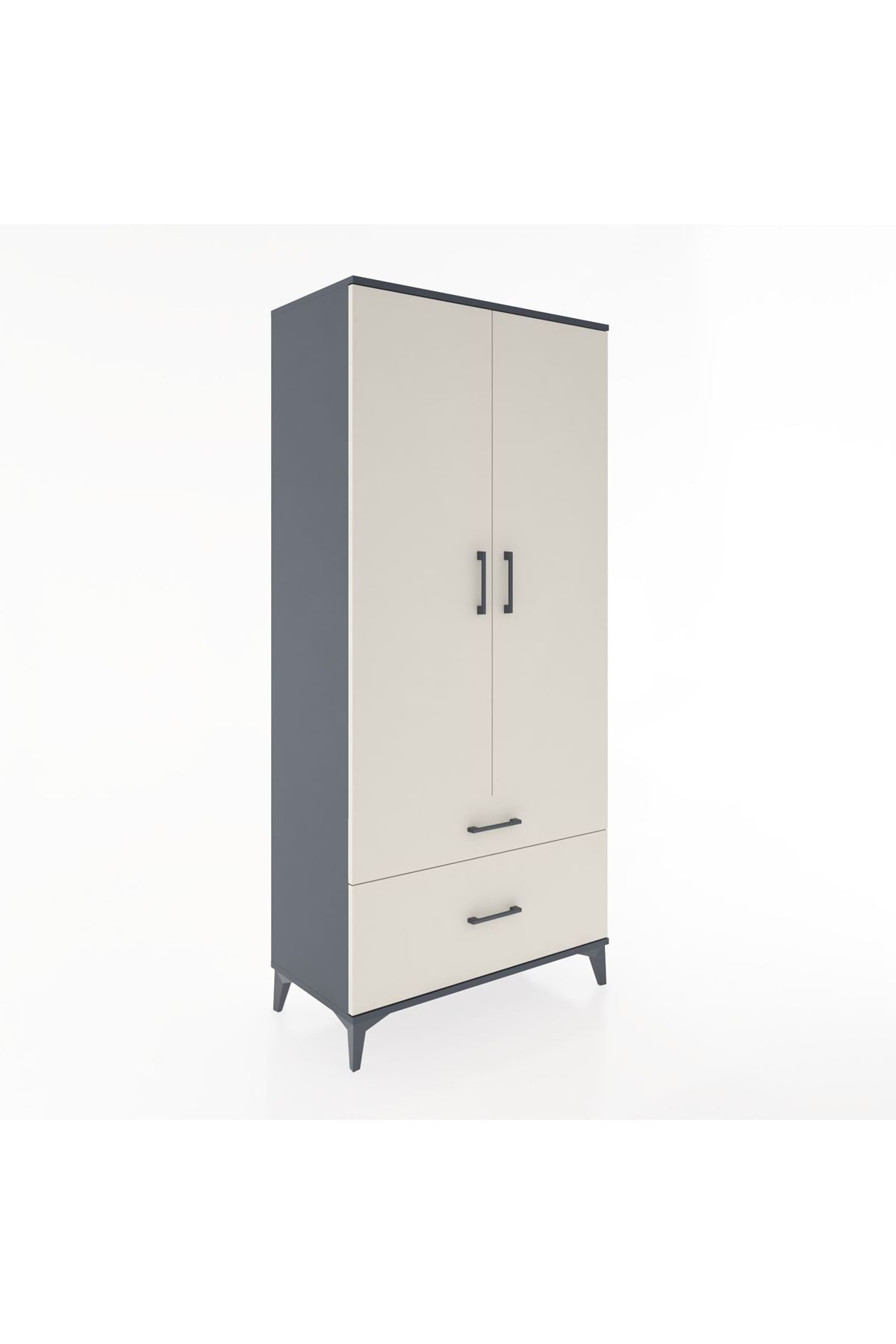 Hyperion Dolap 2 Raflı 2 Çekmeceli Tek Askılı 88x44x195 - S60M013V4B
