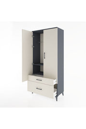 Hyperion Dolap 2 Raflı 2 Çekmeceli Tek Askılı 88x44x195 - S60M013V4B