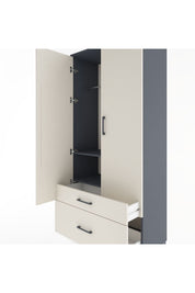 Hyperion Dolap 2 Raflı 2 Çekmeceli Tek Askılı 88x44x195 - S60M013V4B