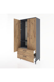 Hyperion Dolap 2 Raflı 2 Çekmeceli Tek Askılı 88x44x195 - S60M013V6B
