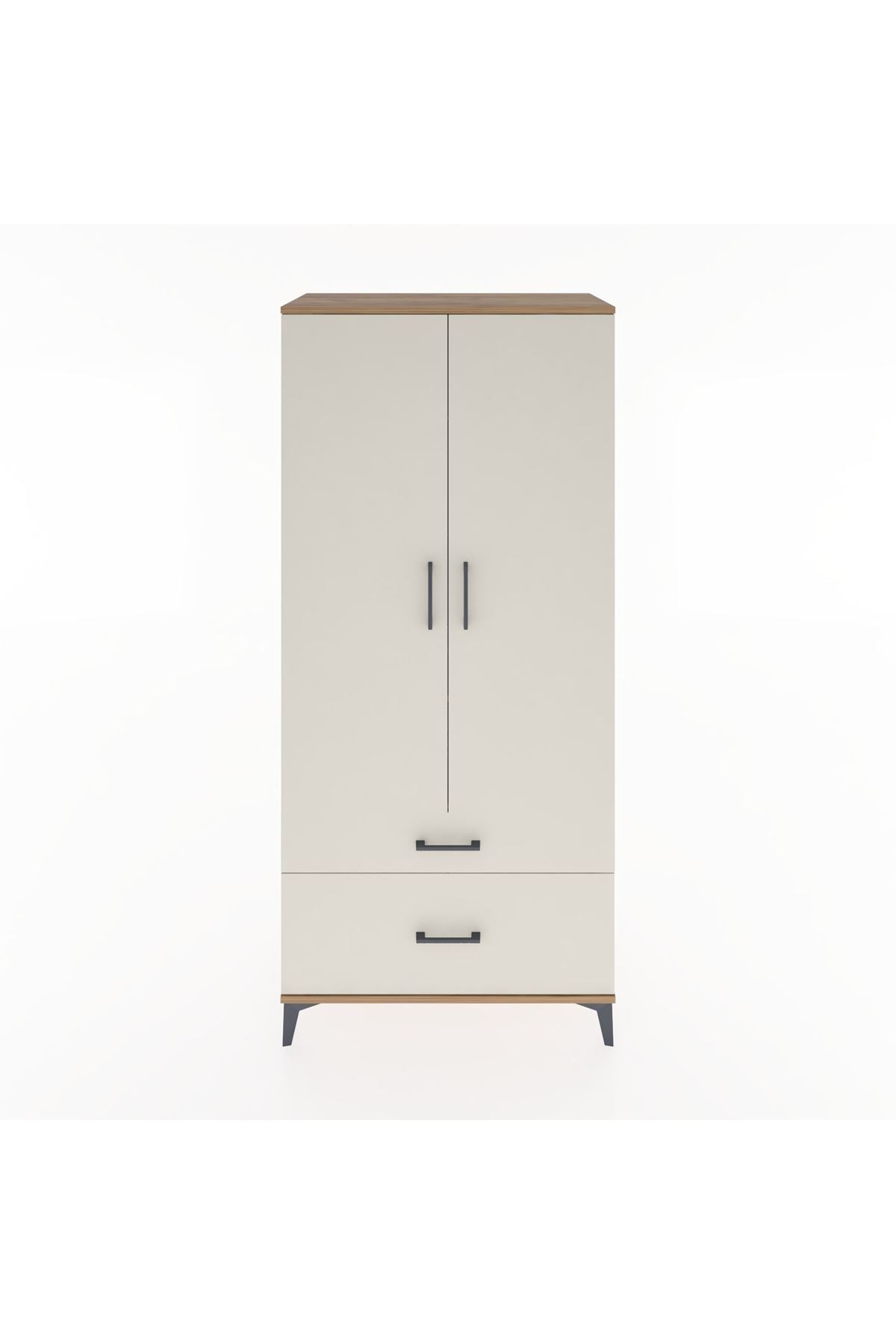 Hyperion Dolap 2 Raflı 2 Çekmeceli Tek Askılı 88x44x195 - S60M013V7B
