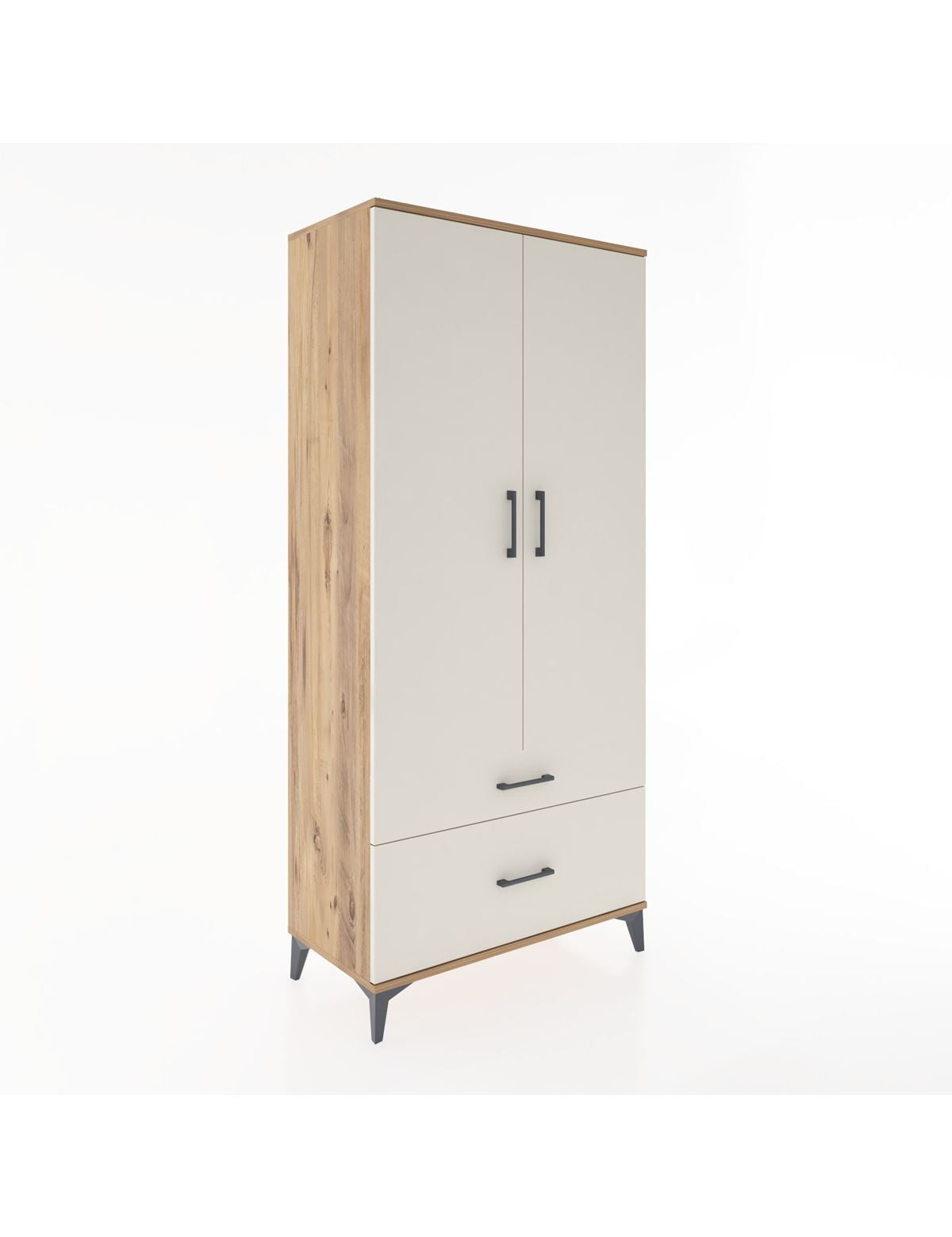 Hyperion Dolap 2 Raflı 2 Çekmeceli Tek Askılı 88x44x195 - S60M013V7B
