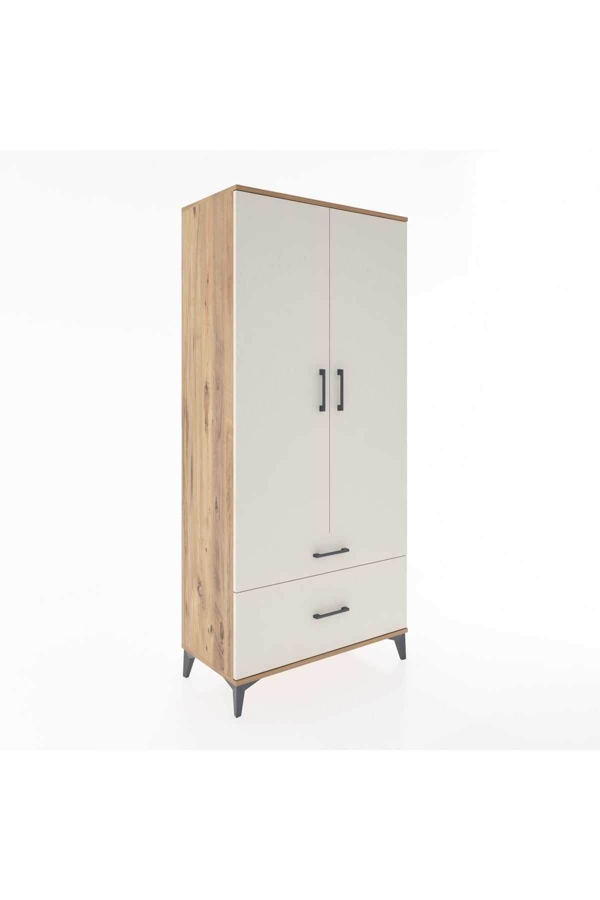 Hyperion Dolap 2 Raflı 2 Çekmeceli Tek Askılı 88x44x195 - S60M013V7B