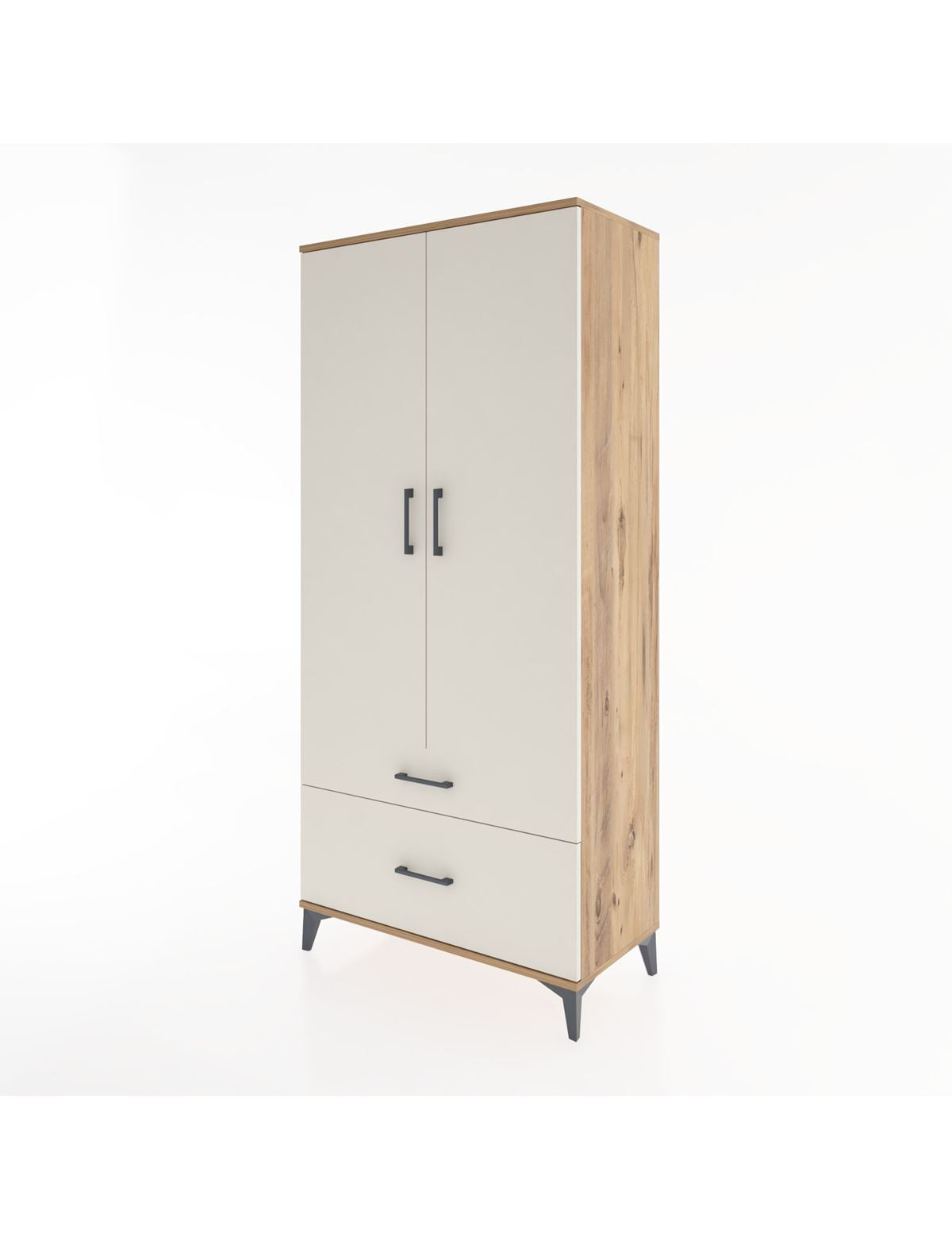 Hyperion Dolap 2 Raflı 2 Çekmeceli Tek Askılı 88x44x195 - S60M013V7B