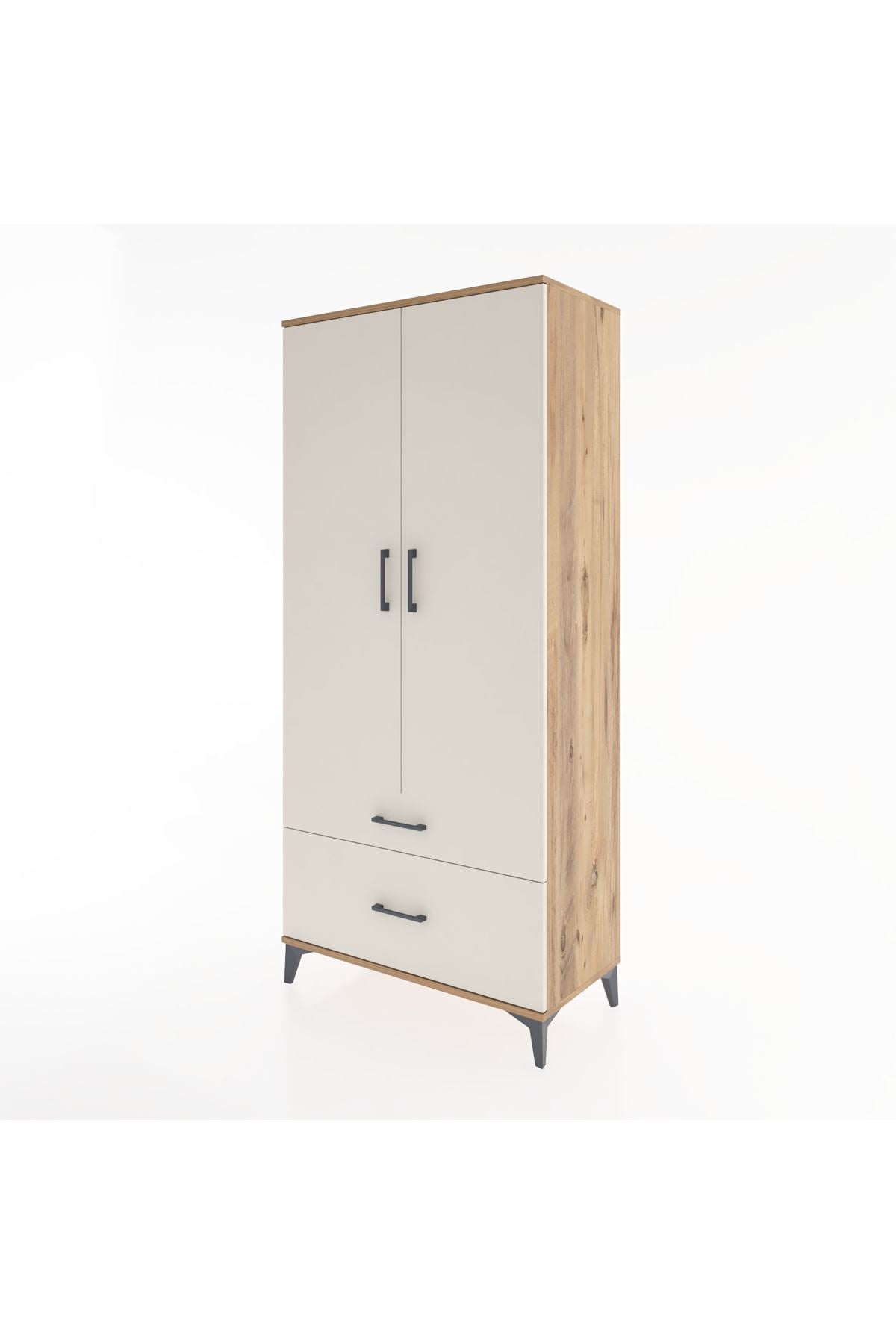 Hyperion Dolap 2 Raflı 2 Çekmeceli Tek Askılı 88x44x195 - S60M013V7B