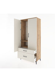 Hyperion Dolap 2 Raflı 2 Çekmeceli Tek Askılı 88x44x195 - S60M013V7B