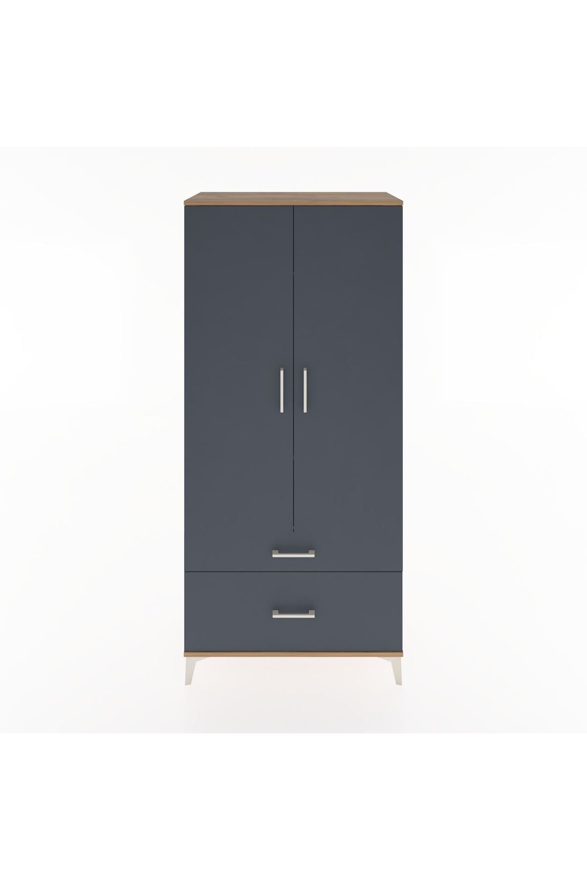 Hyperion Dolap 2 Raflı 2 Çekmeceli Tek Askılı 88x44x195 - S60M013V8B