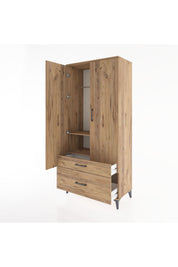 Hyperion Dolap 2 Raflı 2 Çekmeceli Tek Askılı 88x44x195 - S60M013V9B