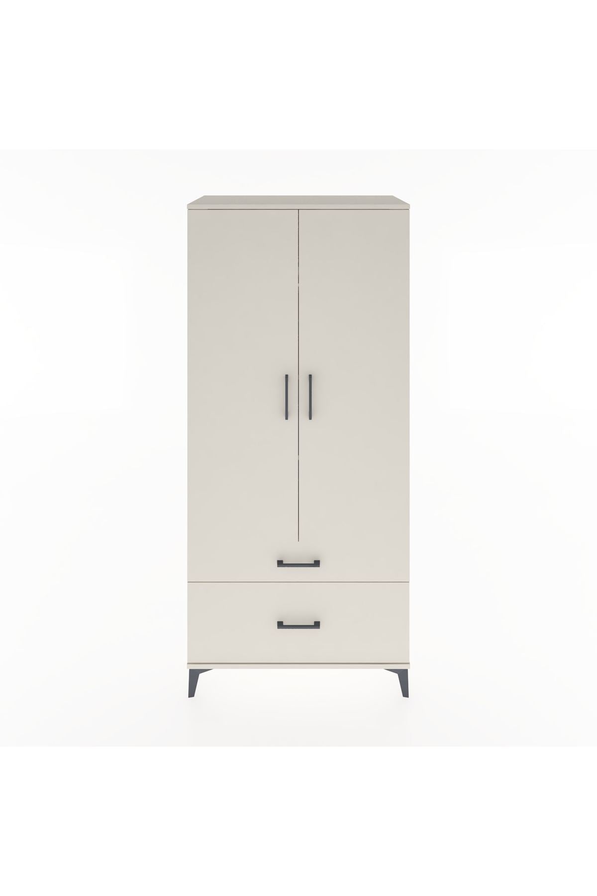 Hyperion Dolap 4 Raflı 2 Çekmeceli 2 Kapaklı 88x44x195 - S60M014V1B