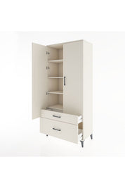 Hyperion Dolap 4 Raflı 2 Çekmeceli 2 Kapaklı 88x44x195 - S60M014V1B