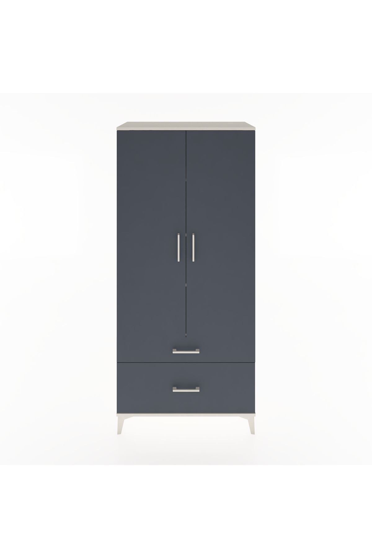 Hyperion Dolap 4 Raflı 2 Çekmeceli 2 Kapaklı 88x44x195 - S60M014V2B