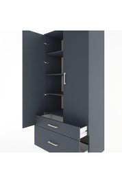 Hyperion Dolap 4 Raflı 2 Çekmeceli 2 Kapaklı 88x44x195 - S60M014V5B