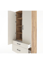Hyperion Dolap 4 Raflı 2 Çekmeceli 2 Kapaklı 88x44x195 - S60M014V7B