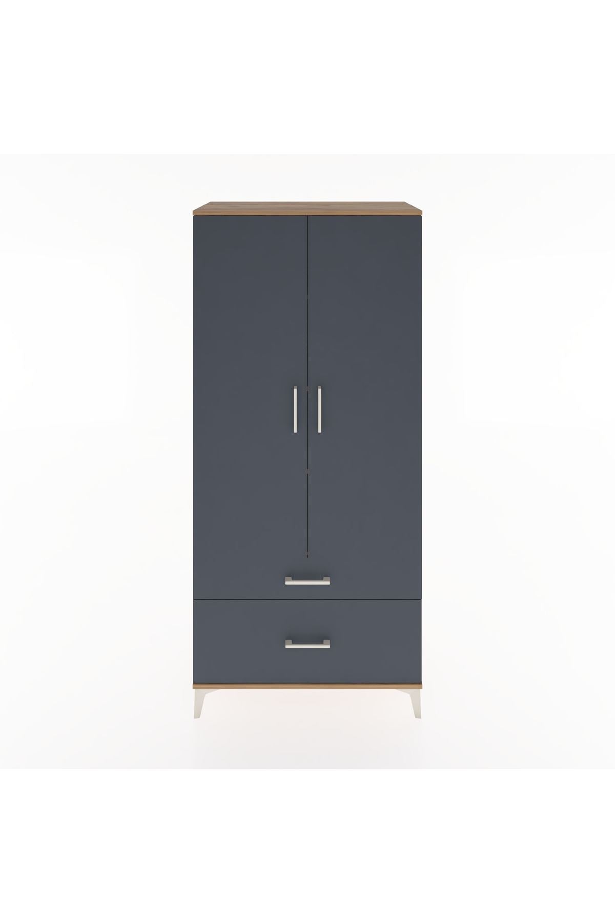 Hyperion Dolap 4 Raflı 2 Çekmeceli 2 Kapaklı 88x44x195 - S60M014V8B