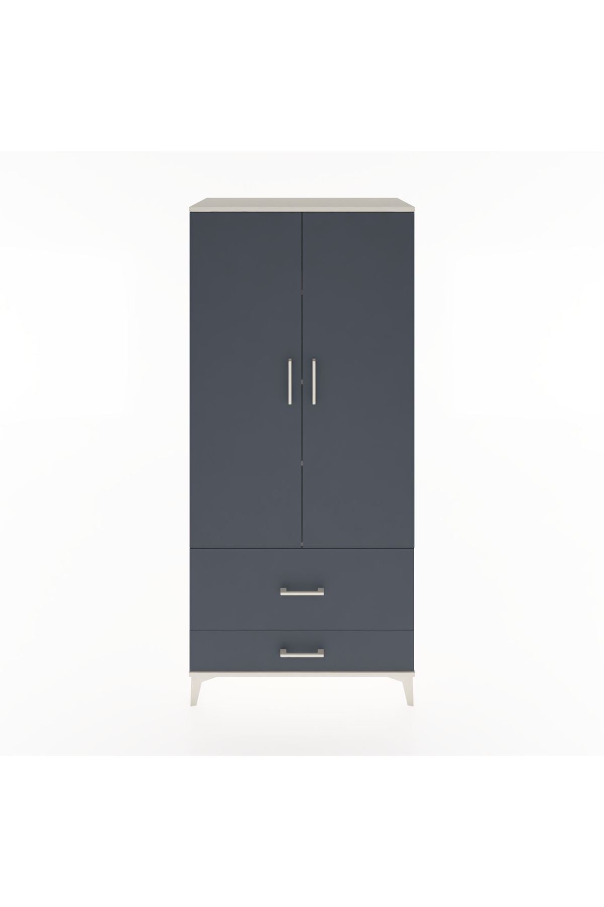 Hyperion Dolap 4 Raflı 2 Çekmeceli 2 Kapaklı 88x44x195 - S60M015V2B
