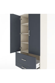 Hyperion Dolap 4 Raflı 2 Çekmeceli 2 Kapaklı 88x44x195 - S60M015V2B