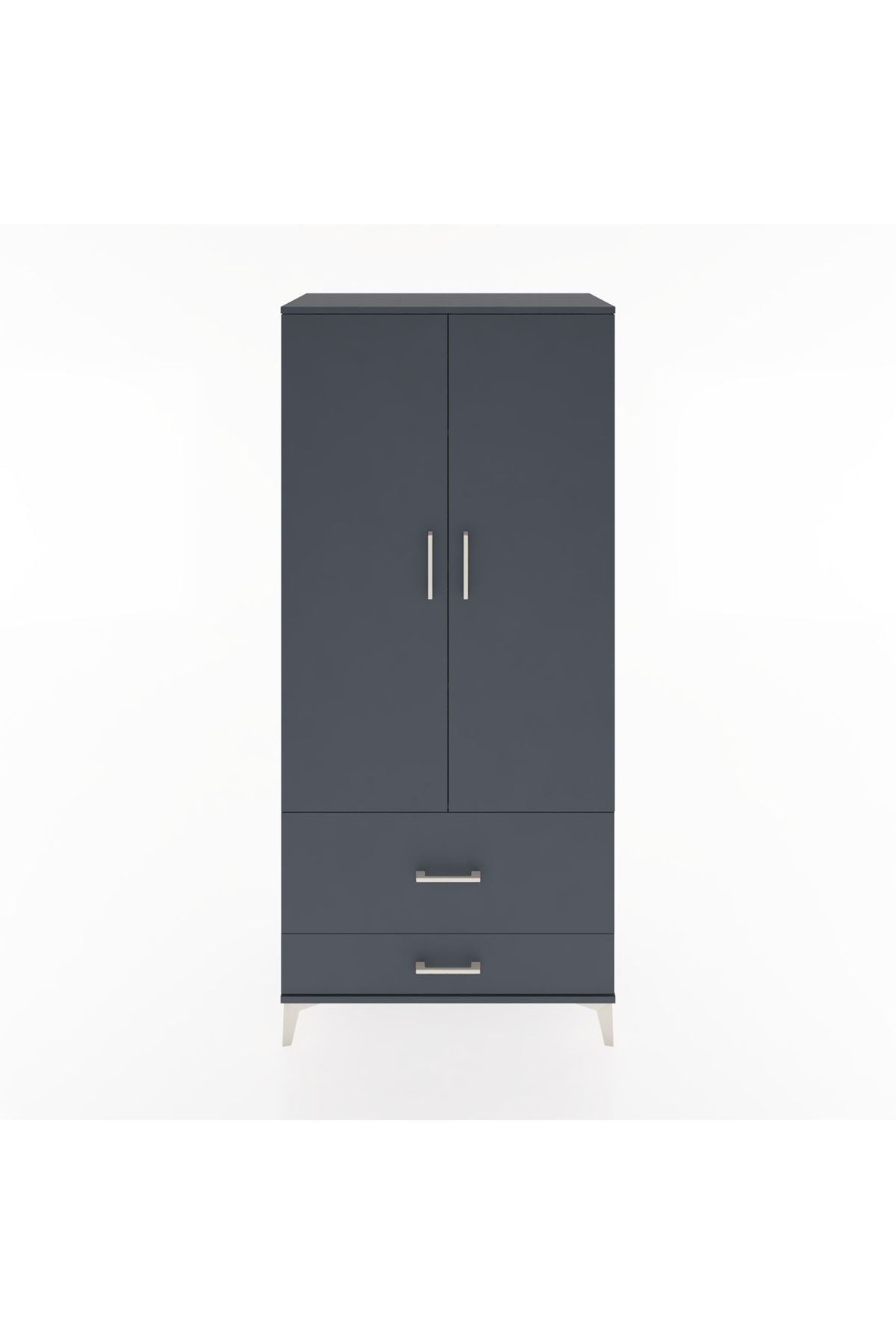 Hyperion Dolap 4 Raflı 2 Çekmeceli 2 Kapaklı 88x44x195 - S60M015V5B