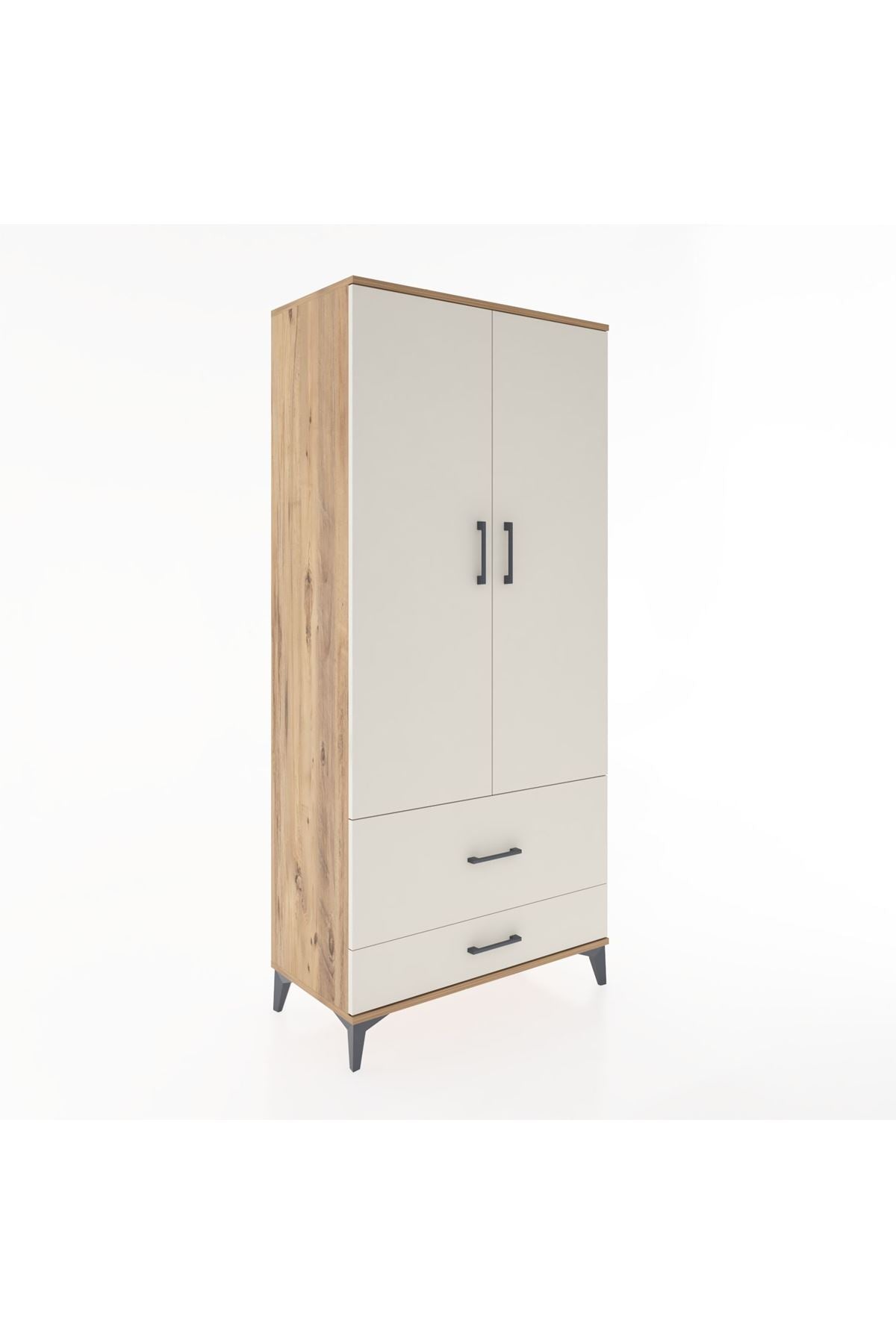 Hyperion Dolap 4 Raflı 2 Çekmeceli 2 Kapaklı 88x44x195 - S60M015V7B