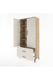 Hyperion Dolap 4 Raflı 2 Çekmeceli 2 Kapaklı 88x44x195 - S60M015V7B