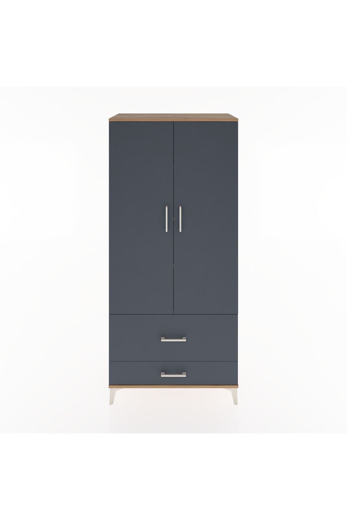 Hyperion Dolap 4 Raflı 2 Çekmeceli 2 Kapaklı 88x44x195 - S60M015V8B