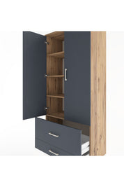 Hyperion Dolap 4 Raflı 2 Çekmeceli 2 Kapaklı 88x44x195 - S60M015V8B