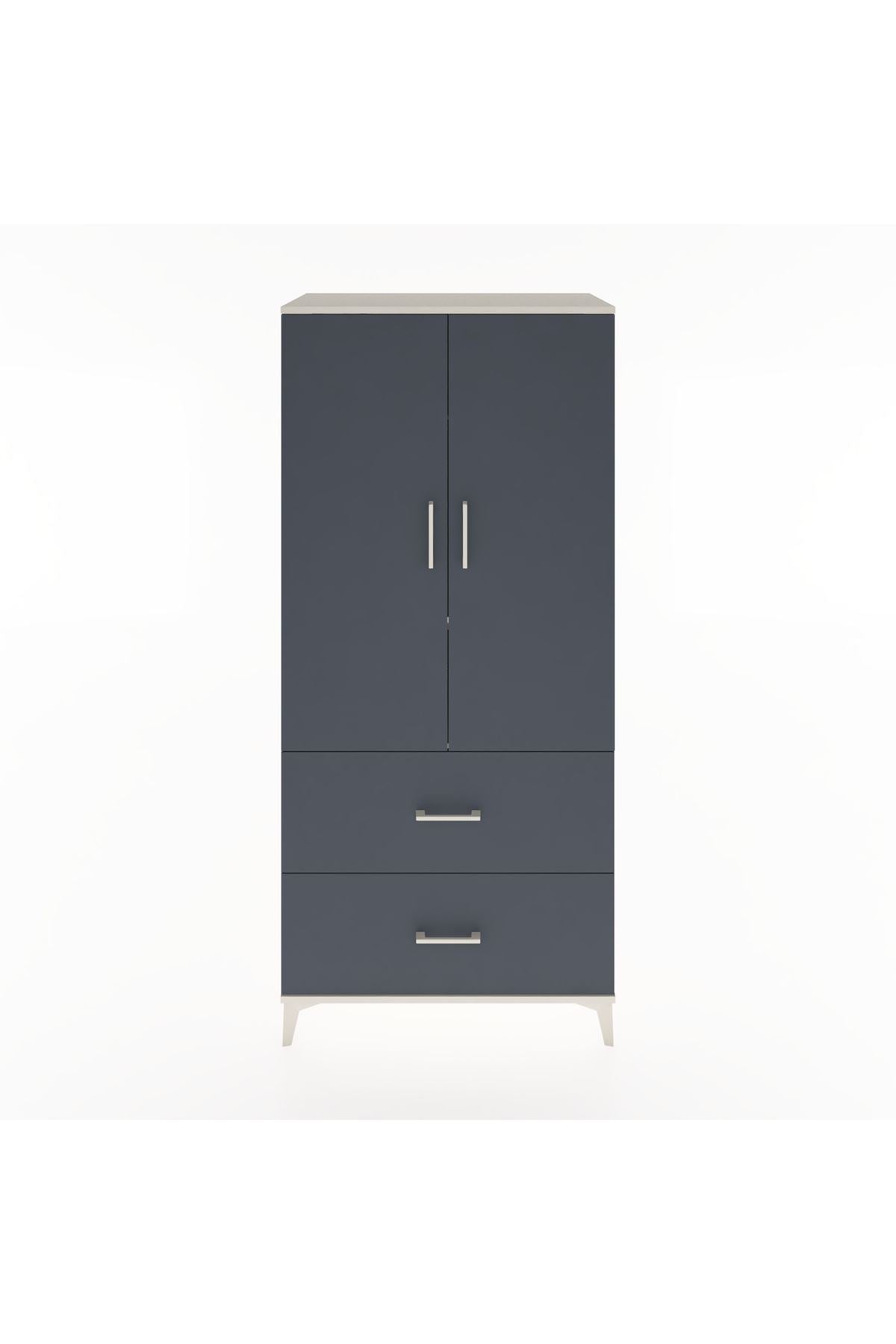 Hyperion Dolap 2 Raflı 2 Çekmeceli 2 Kapaklı 88x44x195 - S60M016V2B