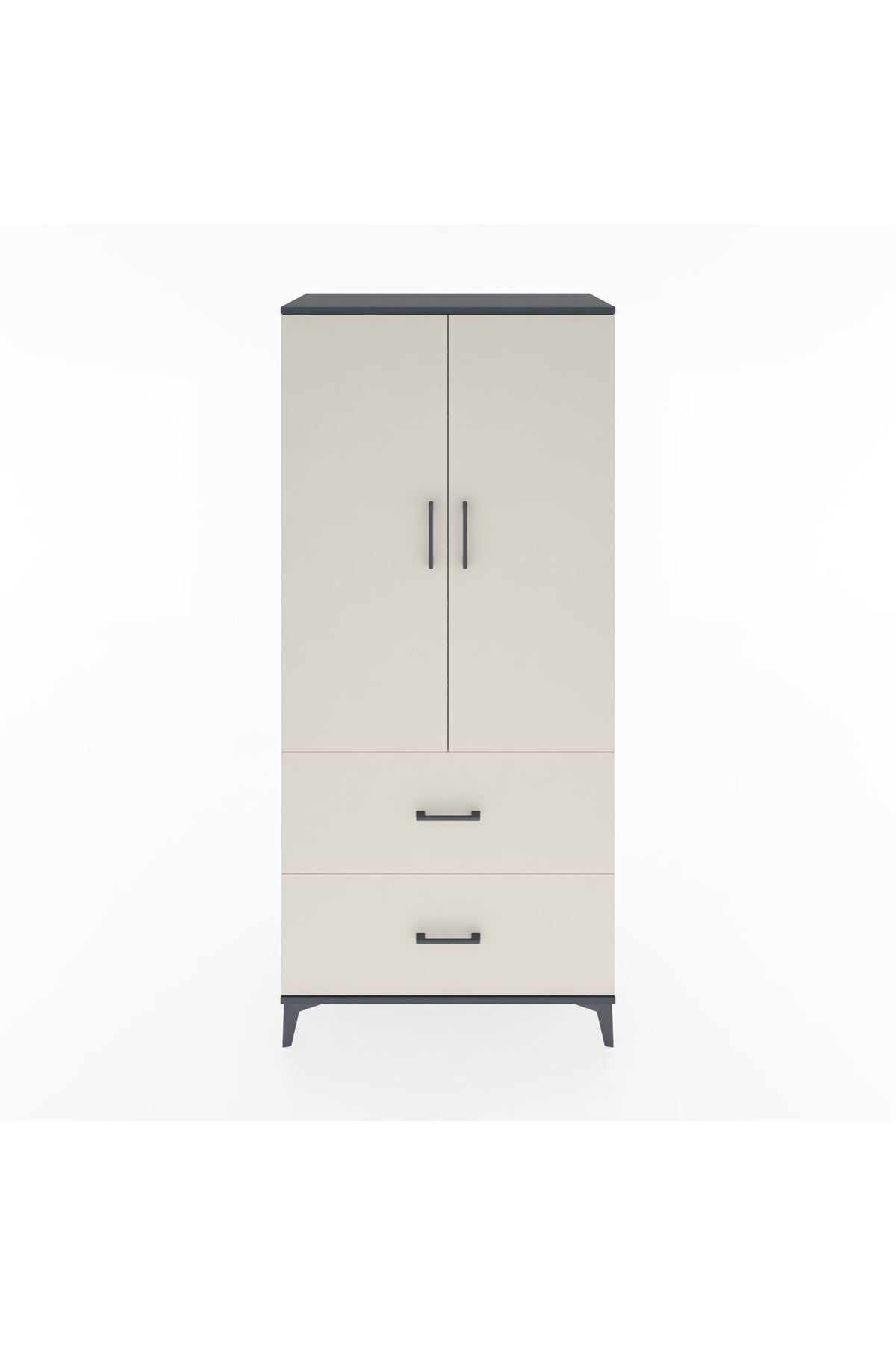 Hyperion Dolap 2 Raflı 2 Çekmeceli 2 Kapaklı 88x44x195 - S60M016V4B