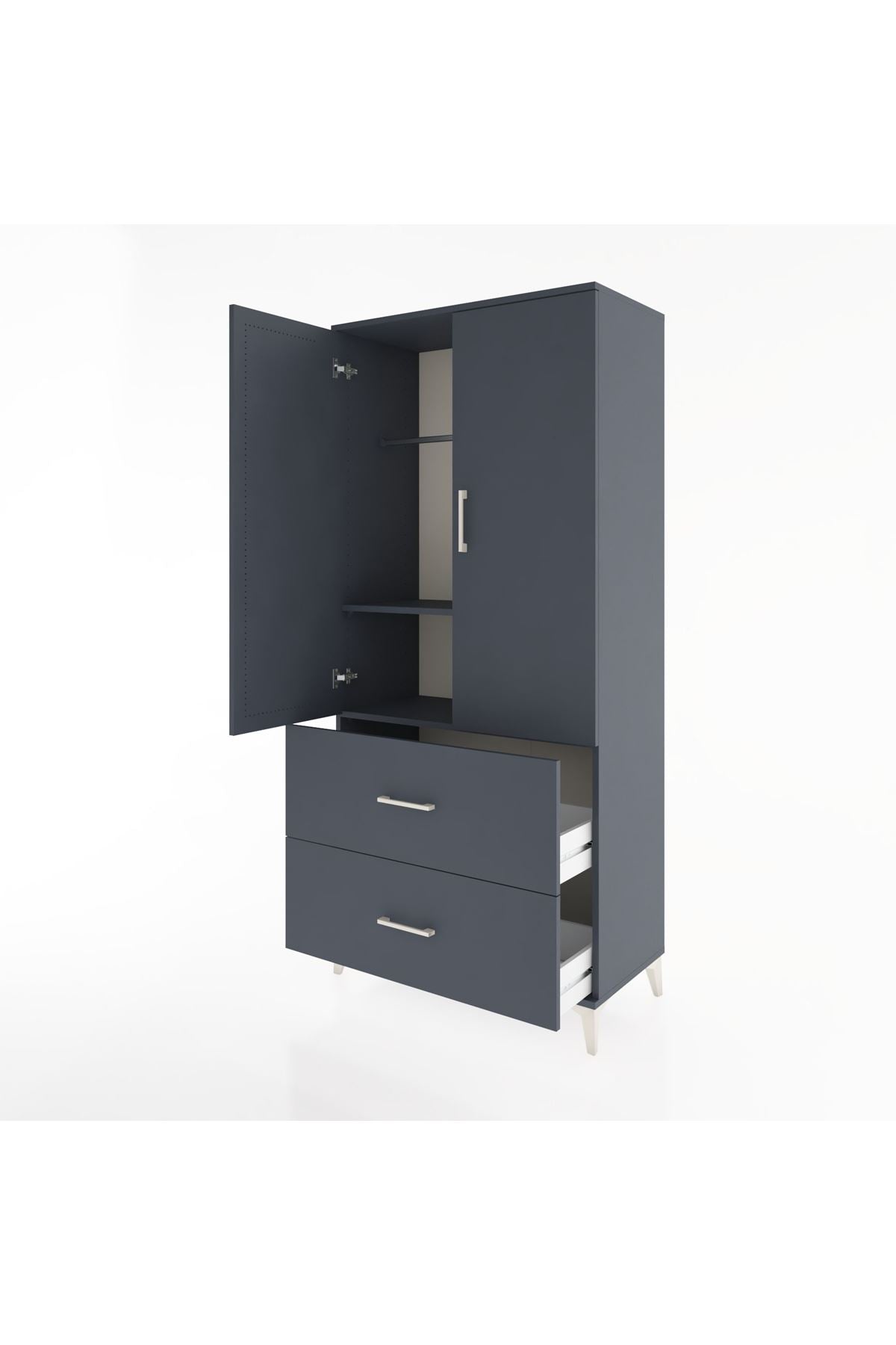 Hyperion Dolap 2 Raflı 2 Çekmeceli 2 Kapaklı 88x44x195 - S60M016V5B