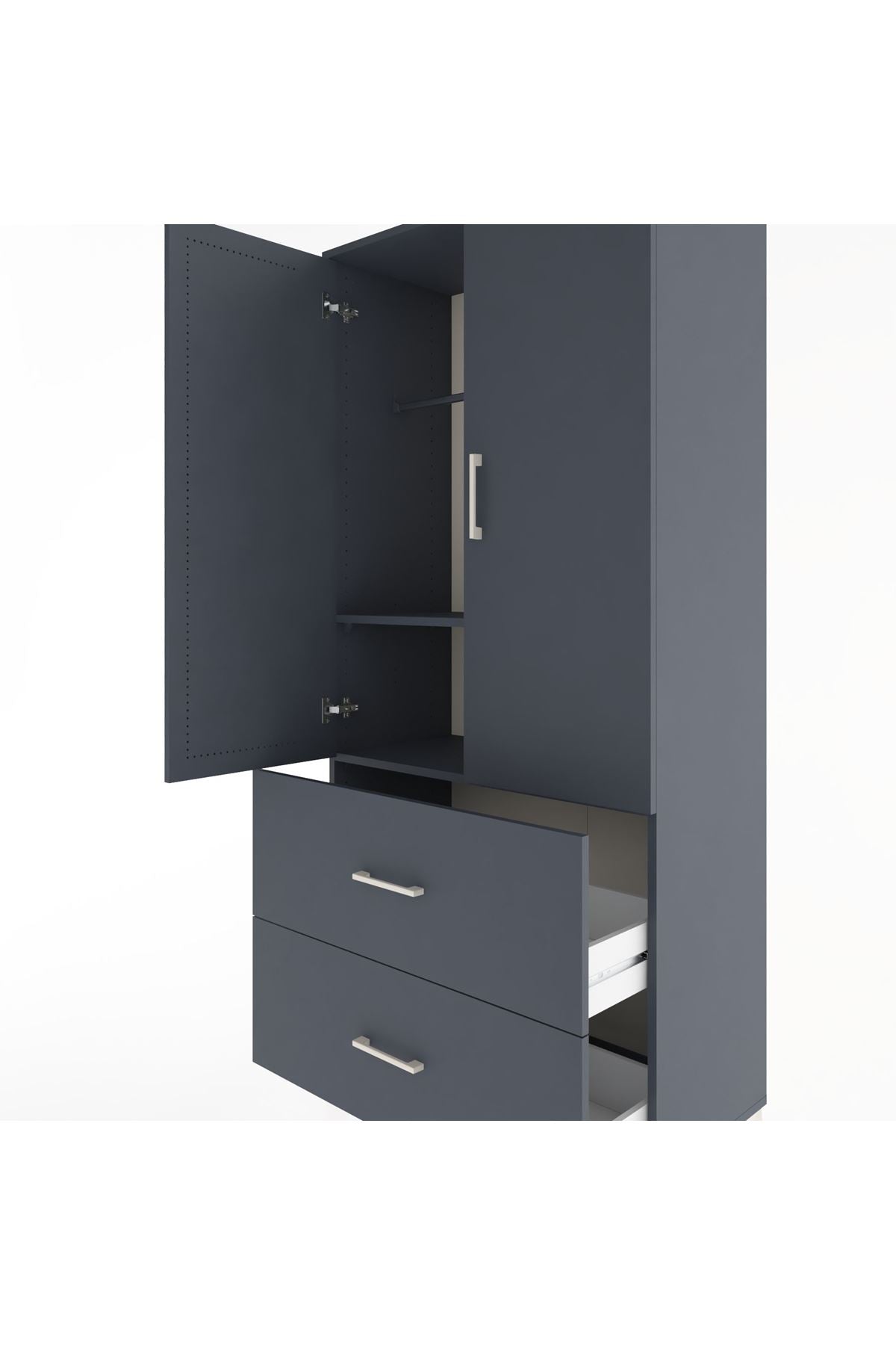 Hyperion Dolap 2 Raflı 2 Çekmeceli 2 Kapaklı 88x44x195 - S60M016V5B