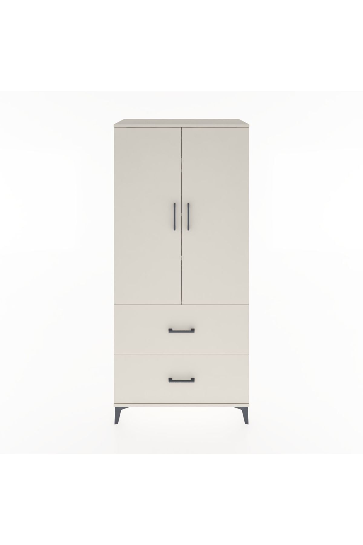 Hyperion Dolap 4 Raflı 2 Çekmeceli 2 Kapaklı 88x44x195 - S60M017V1B