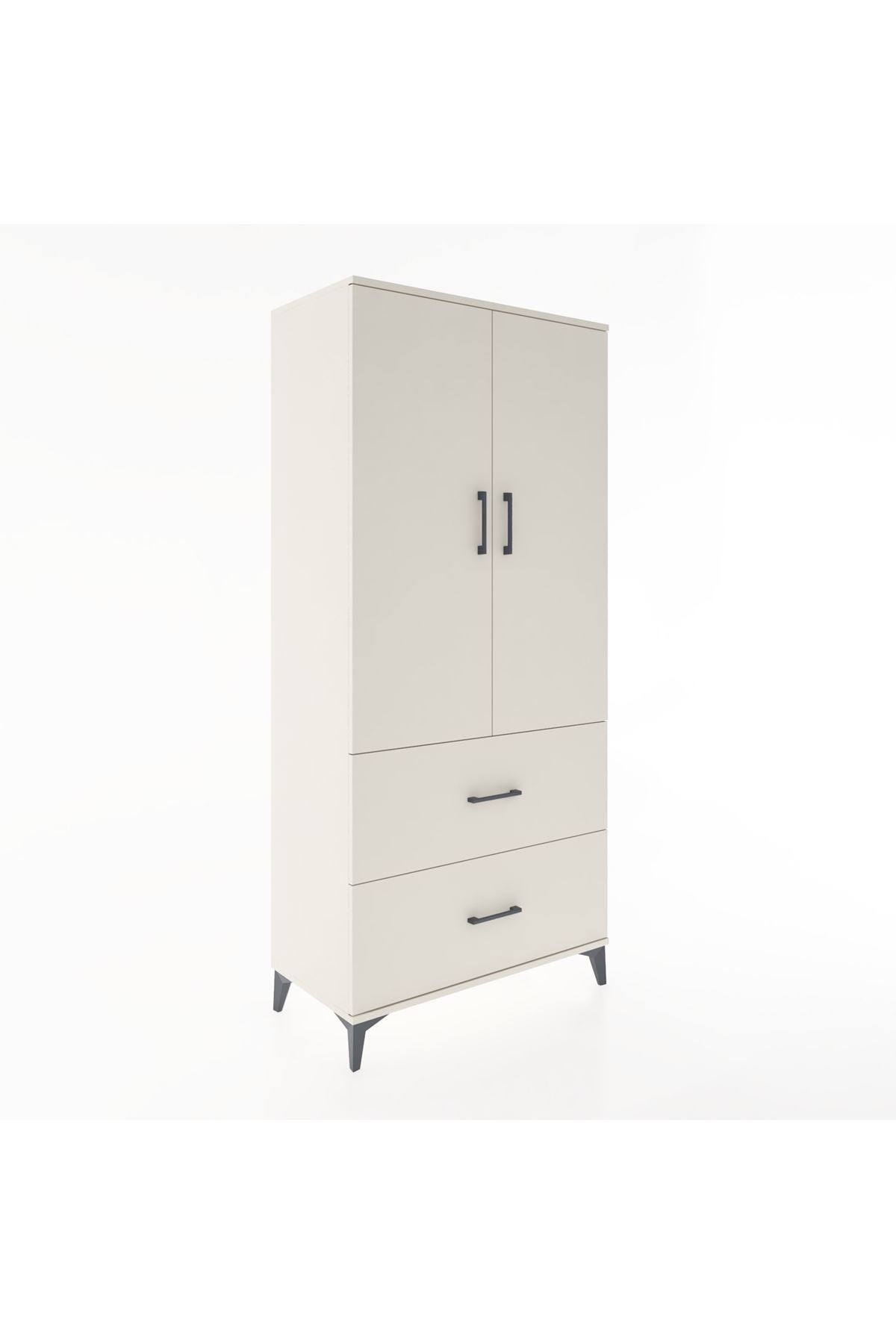 Hyperion Dolap 4 Raflı 2 Çekmeceli 2 Kapaklı 88x44x195 - S60M017V1B