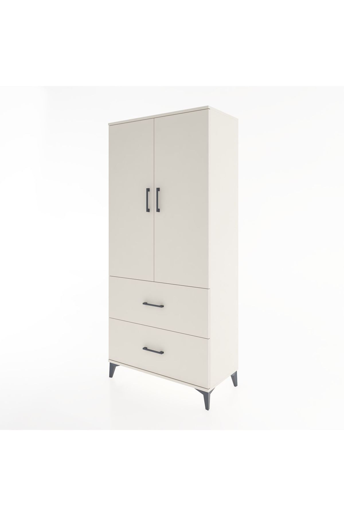 Hyperion Dolap 4 Raflı 2 Çekmeceli 2 Kapaklı 88x44x195 - S60M017V1B