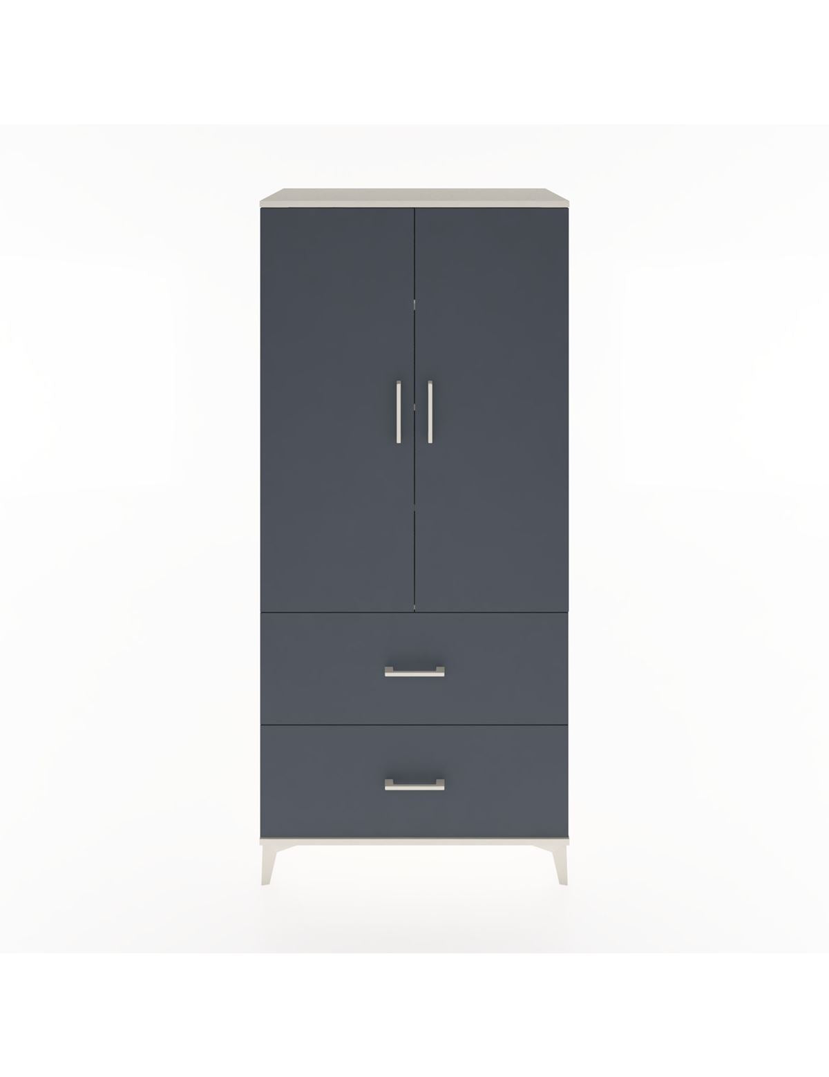 Hyperion Dolap 4 Raflı 2 Çekmeceli 2 Kapaklı 88x44x195 - S60M017V2B