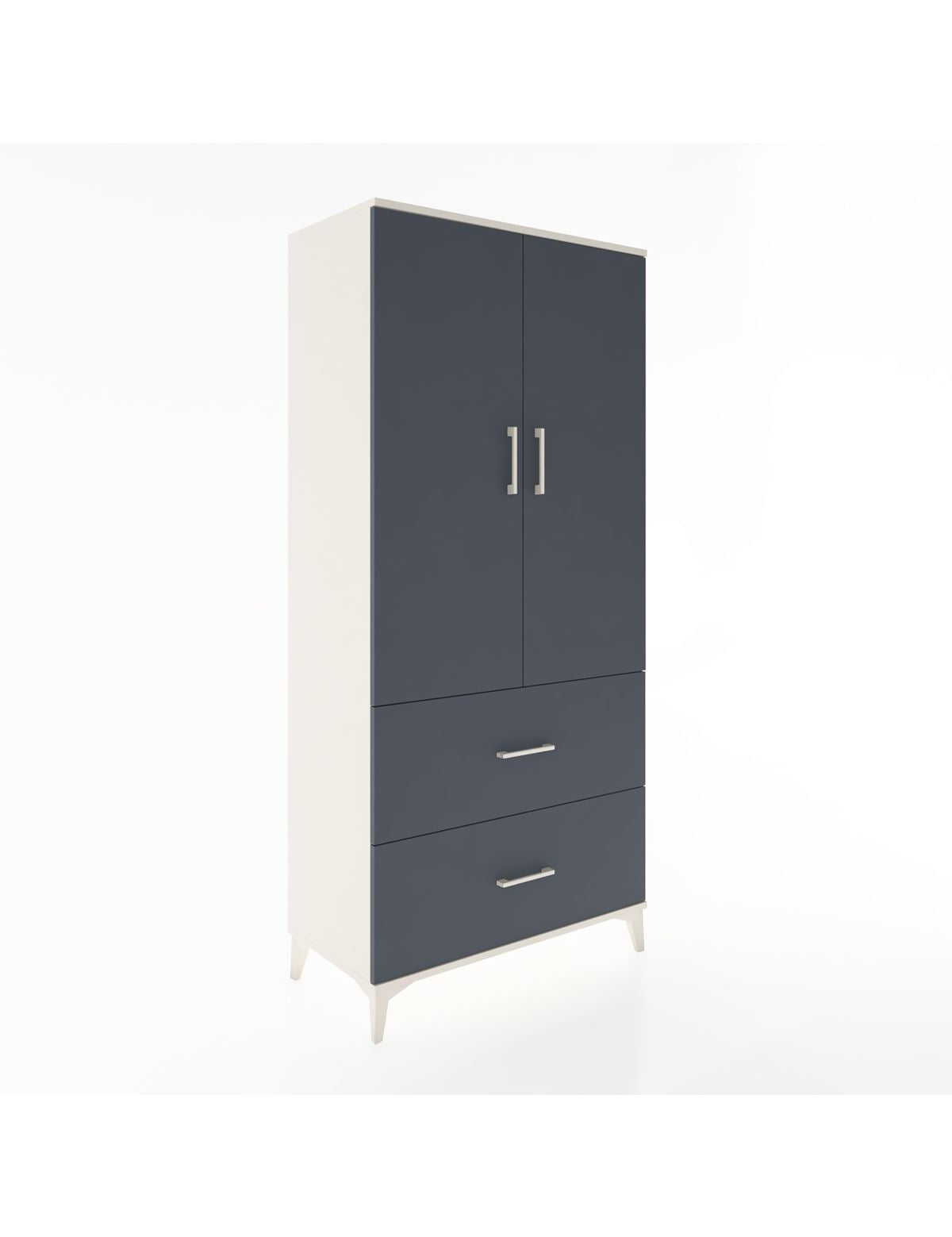 Hyperion Dolap 4 Raflı 2 Çekmeceli 2 Kapaklı 88x44x195 - S60M017V2B