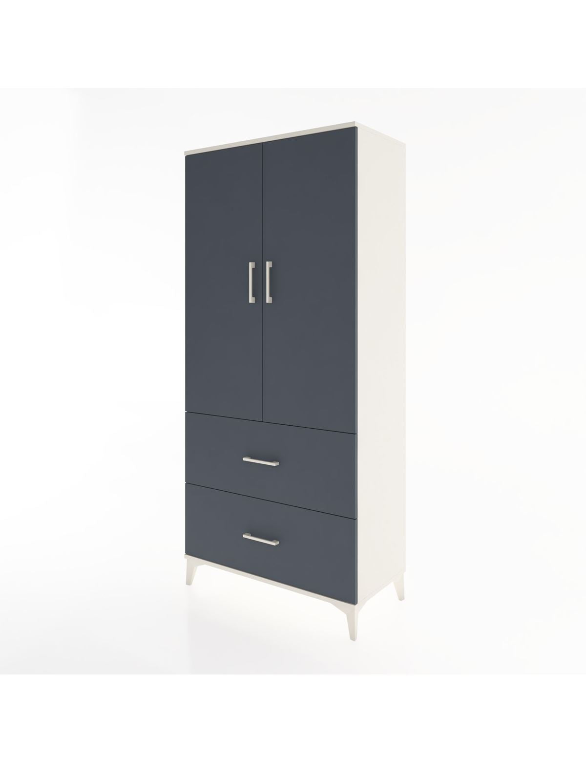 Hyperion Dolap 4 Raflı 2 Çekmeceli 2 Kapaklı 88x44x195 - S60M017V2B
