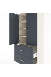 Hyperion Dolap 4 Raflı 2 Çekmeceli 2 Kapaklı 88x44x195 - S60M017V2B