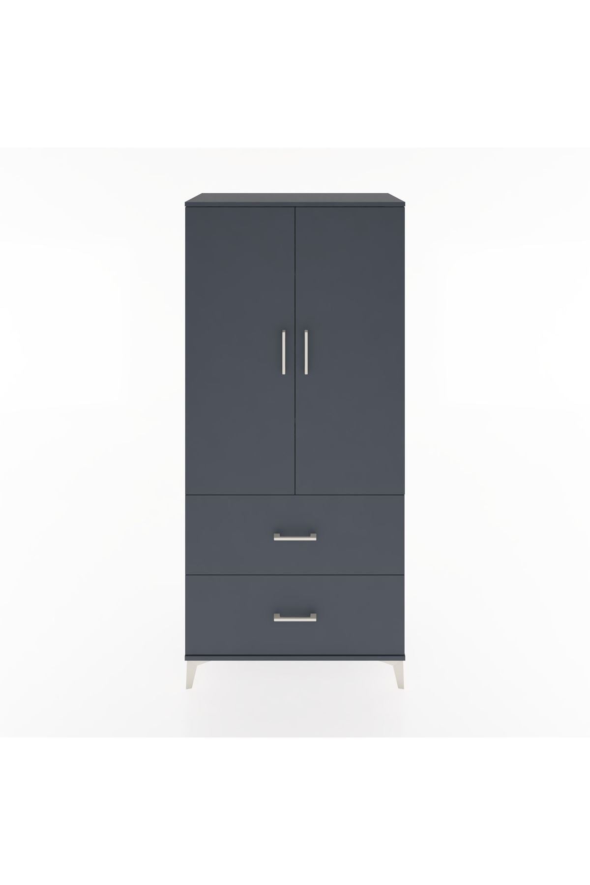 Hyperion Dolap 4 Raflı 2 Çekmeceli 2 Kapaklı 88x44x195 - S60M017V5B