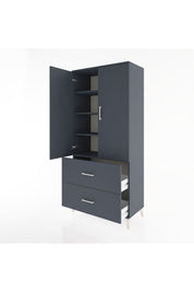 Hyperion Dolap 4 Raflı 2 Çekmeceli 2 Kapaklı 88x44x195 - S60M017V5B