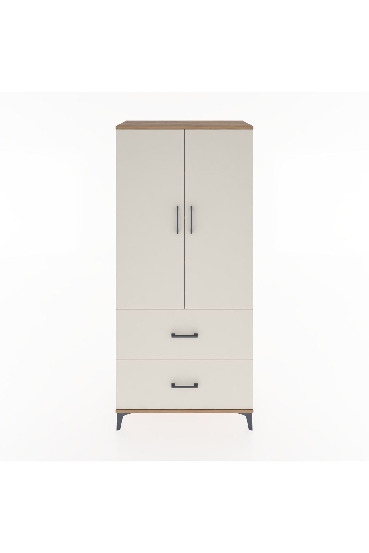 Hyperion Dolap 4 Raflı 2 Çekmeceli 2 Kapaklı 88x44x195 - S60M017V7B