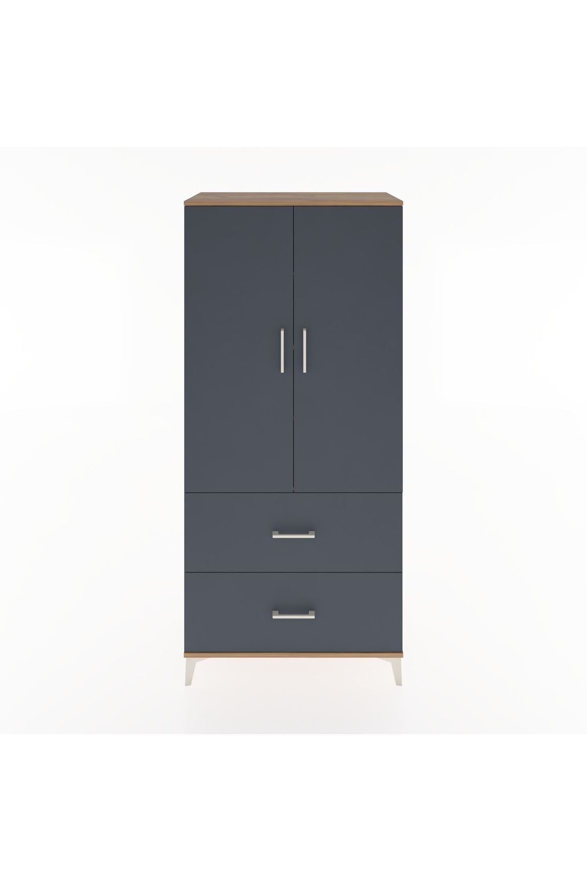 Hyperion Dolap 4 Raflı 2 Çekmeceli 2 Kapaklı 88x44x195 - S60M017V8B